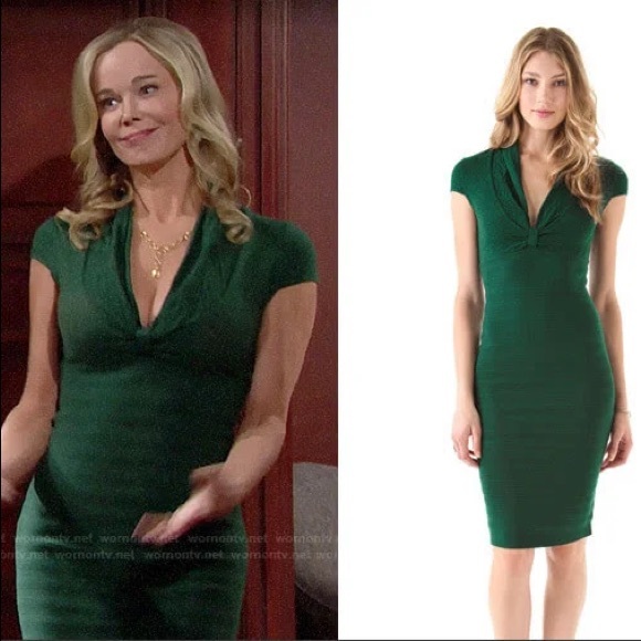 Catherine Malandrino Dresses & Skirts - Catherine Malandrino green knit pointelle dress